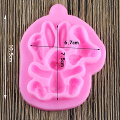 3D Rabbit Silicone Mold Dimensions. Treat making, silicone candy making supplies, fondant supplies for bakers and treat makers.