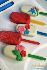 Colorful Craft Popsicle sticks used to make cakesicles